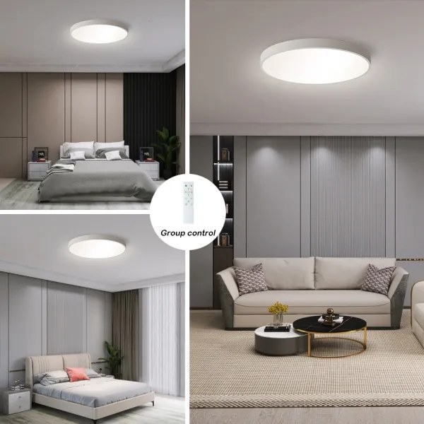 Plafonieră LED dimabilă Brilagi POOL SMART LED/60W/230V 50 cm Wi-Fi Tuya alb + telecomandă