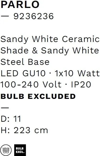 Pendul design minimalist PARLO alb