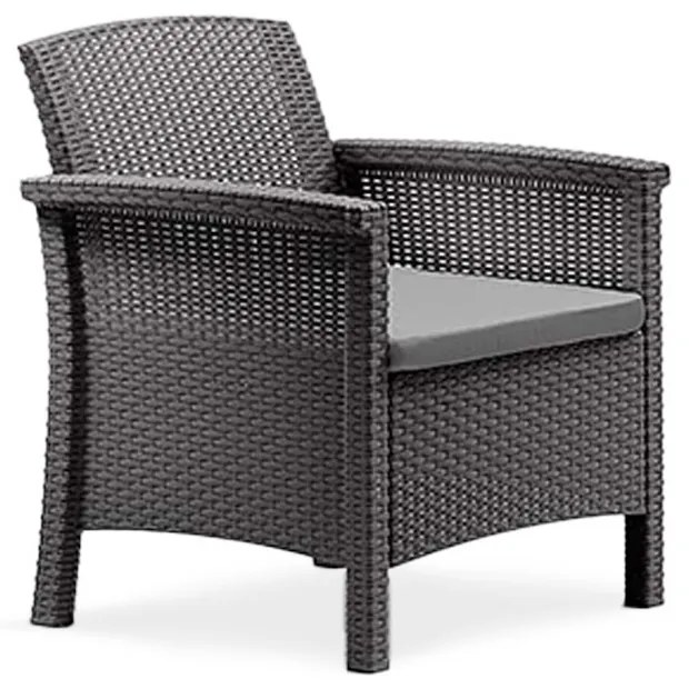 Scaun de grădină Venus din plastic, grafit