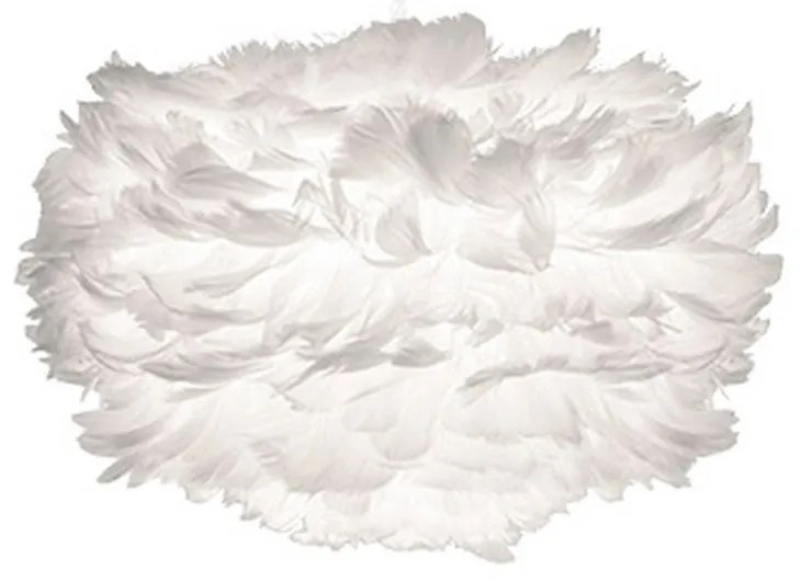 Abajur modern cu pene de gasca EOS alb, 35cm