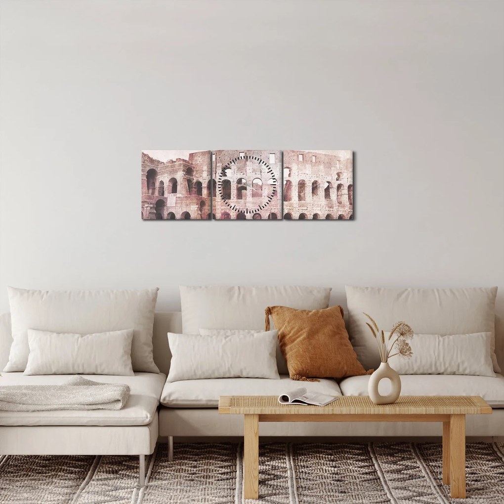 Tablou - Carte poștală de epocă a orașului N⁰2 (cu ceas) (90x30 cm)