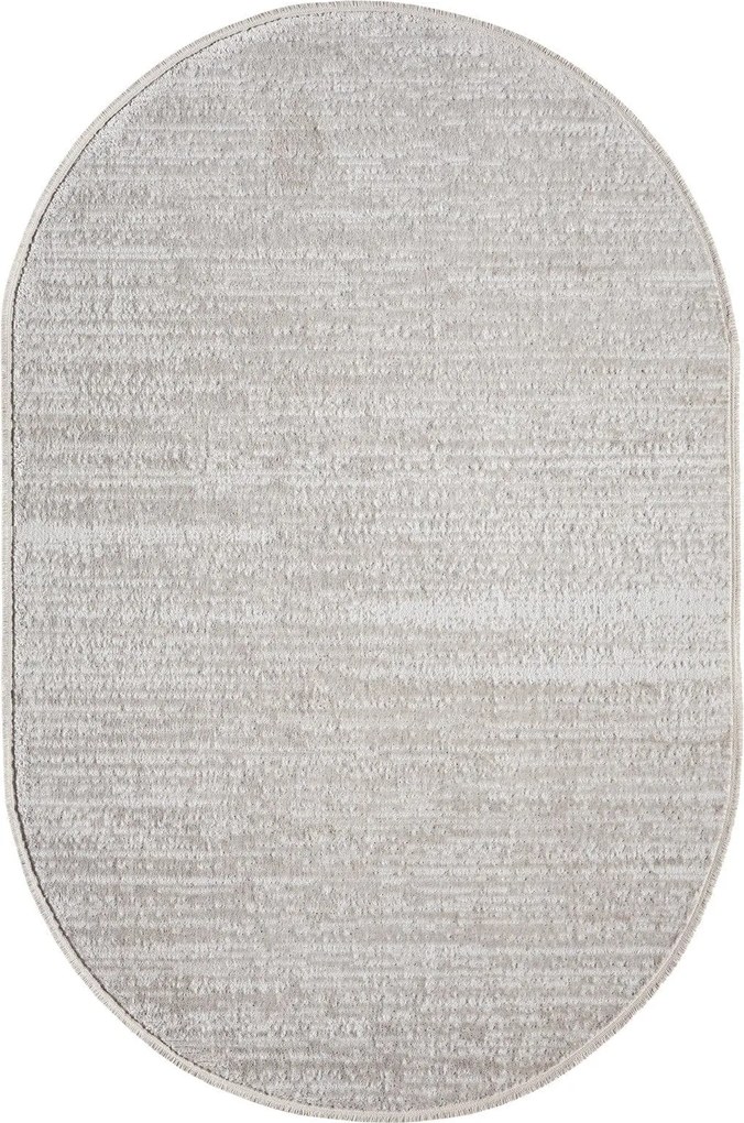 Covor JASMINE, 100x150 cm, forma ovala, poliester, crem, 1452