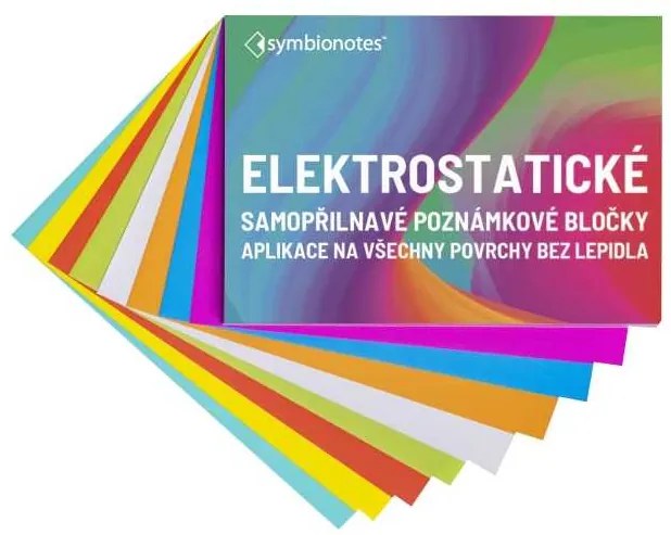 Bloc mic de notițe electrostatic Symbionotes 19 x 10 cm - 100 foi, alb