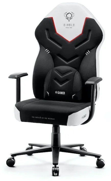 Scaun De Gaming Din Material Diablo X-Gamer: SNOW WHITE Diablochairs
