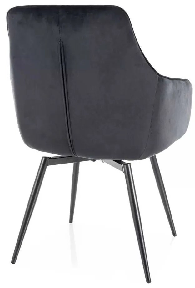Scaun de bucătărie Montale Velvet, negru