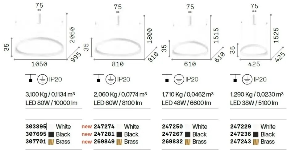 Lustra LED XXL suspendata design circular GEMINI SP D105 alama