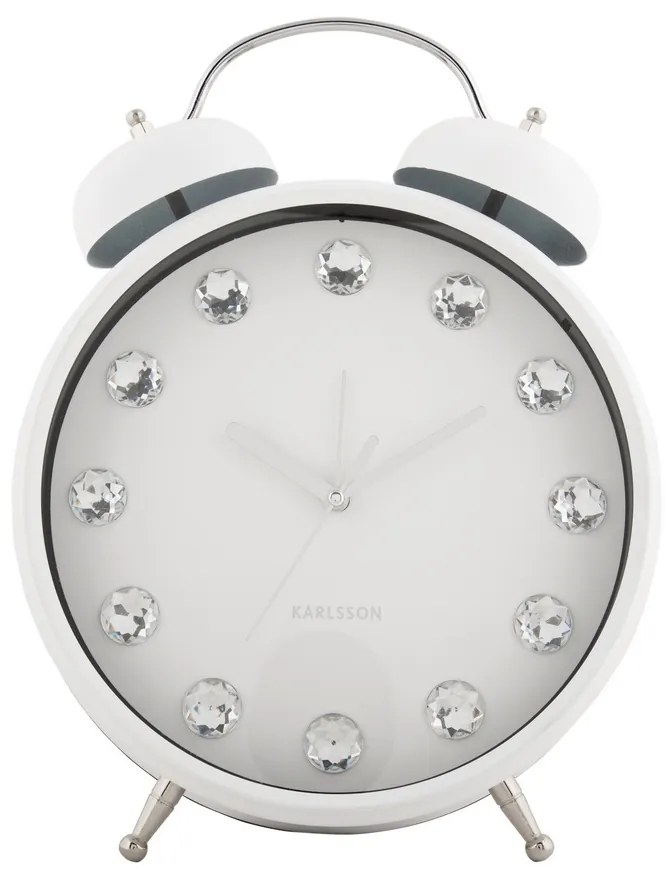 Karlsson 6019WH ceas de masă/alarmă de design alb,dia. 30 cm