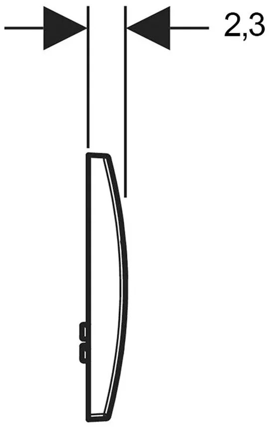 Clapeta de actionare Geberit Delta20 crom mat cu 2 volume de apa Crom mat