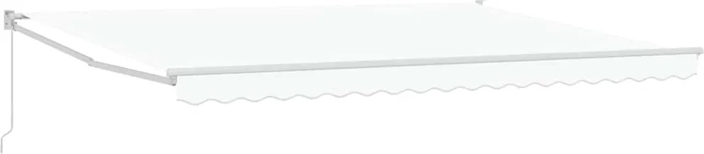 vidaXL Copertină Manual Alb 450 x 300 x 165 cm Poliester și metal