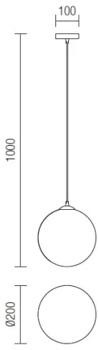 Lustră pe cablu OLA Redo 01-1064 1xE27/42W/230V