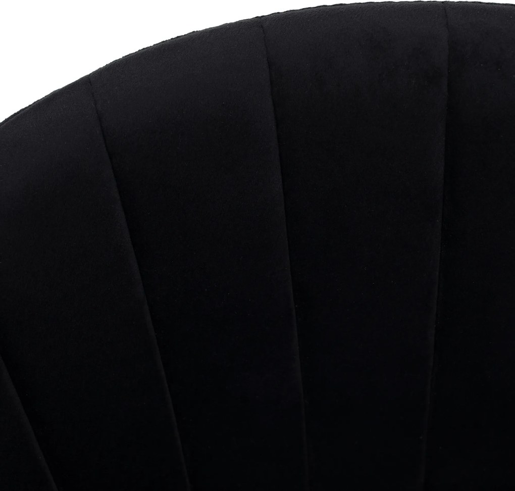 Scaun de sufragerie de design, material Velvet negru/gold crom auriu, DASMIN TIP 1