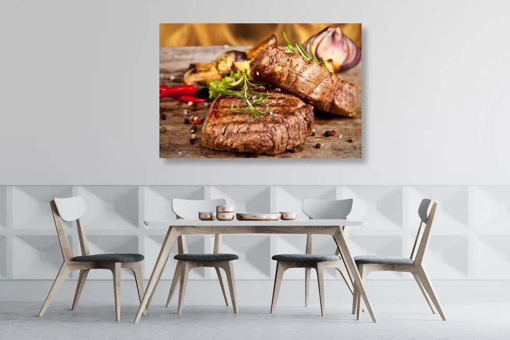 Tablou steak de vită la grătar