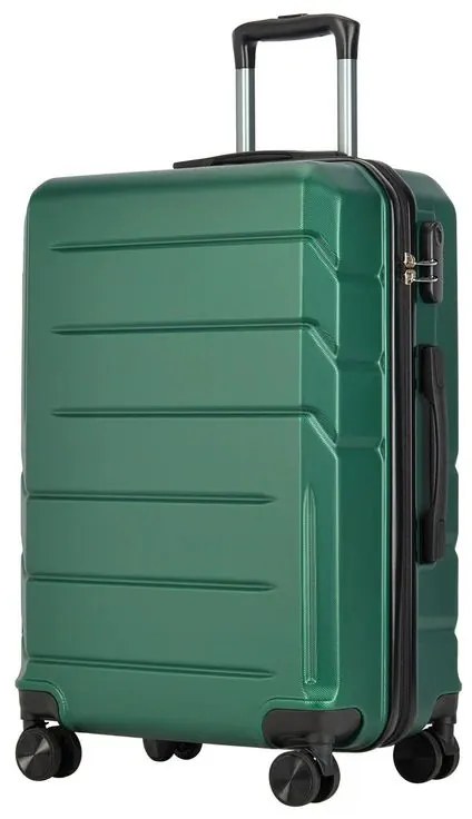 BONTOUR „SPINNER” Valisă medie rulanta cu două roți cu blocare TSA, verde