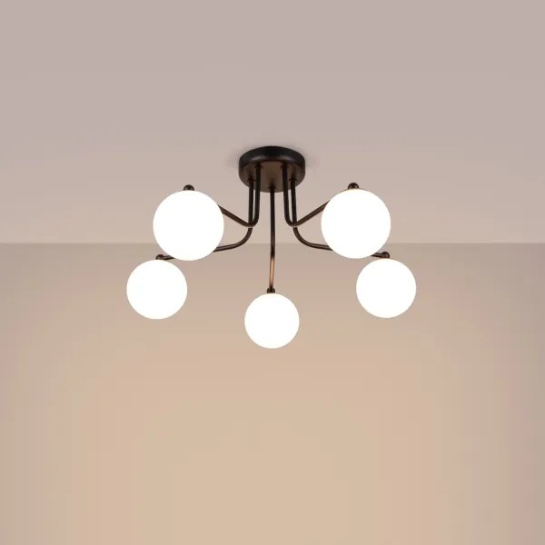 Lustră pe tijă Sollux SL.1663 ASTRAL 5xG9/8W/230V negru