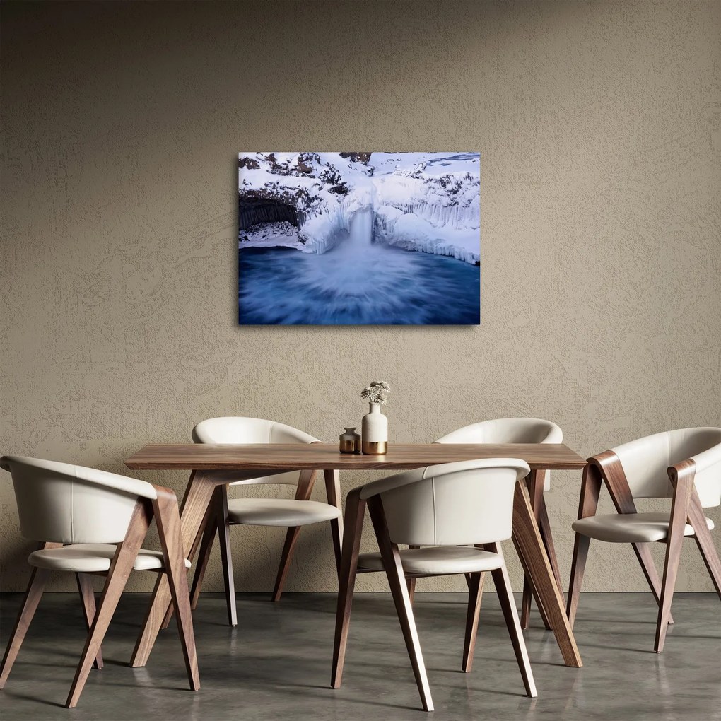 Tablou cu cascadele iarna (70x50 cm)
