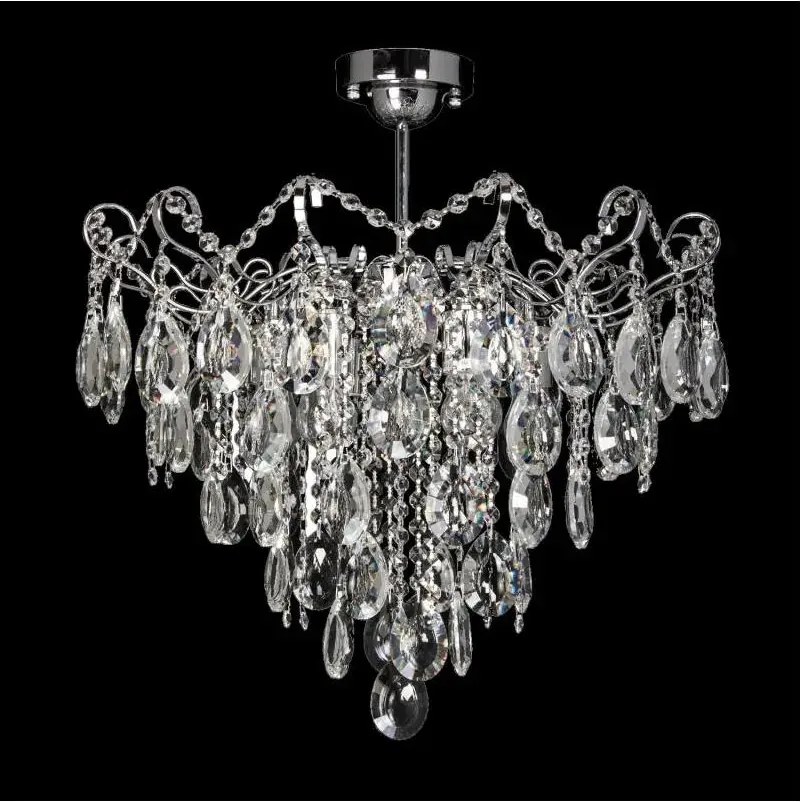Candelabru din cristal pe tijă 6xE27/60W/230V