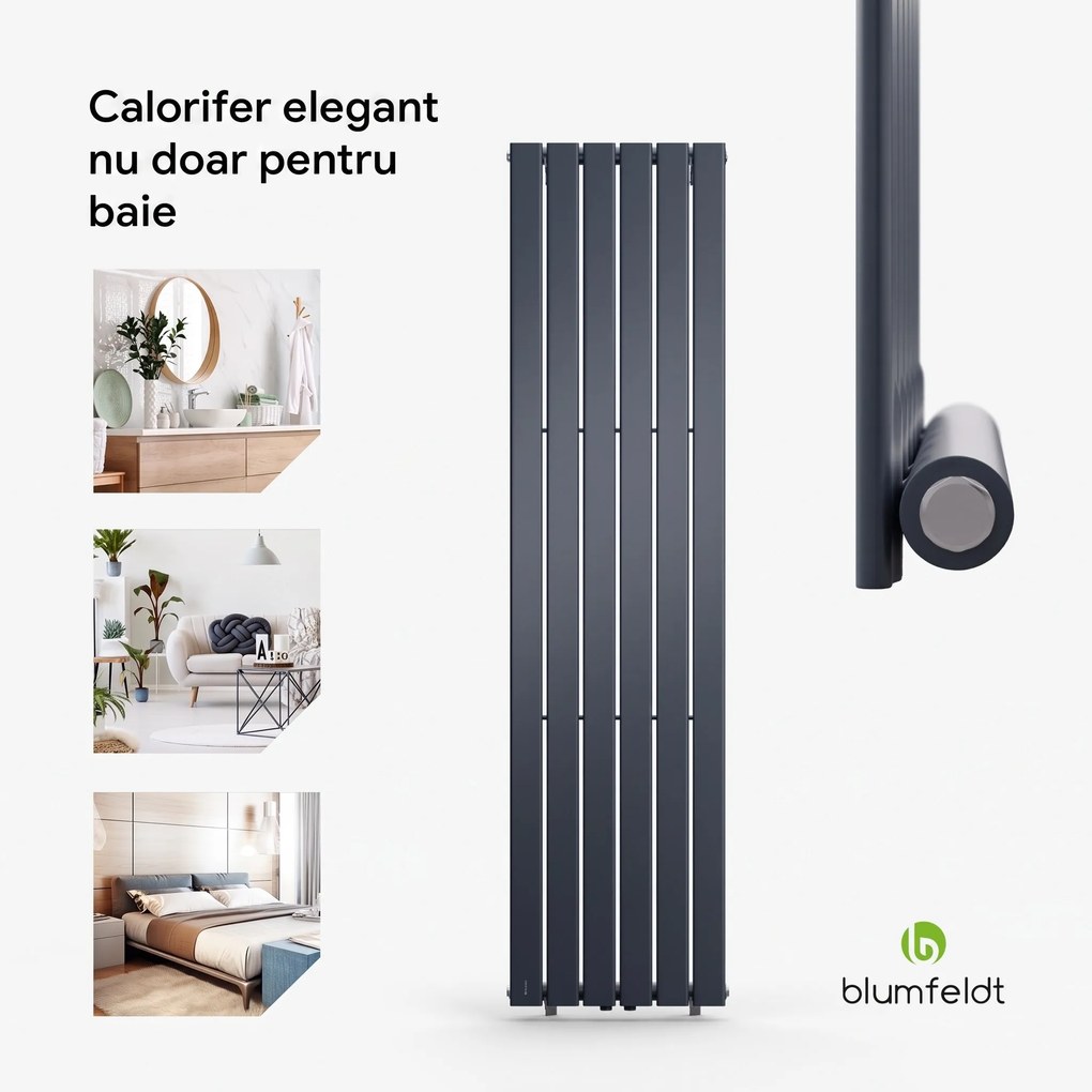 Blumfeldt Ontario, radiator, 180 x 45, racord lateral de 1/2", montare pe perete, 485 W