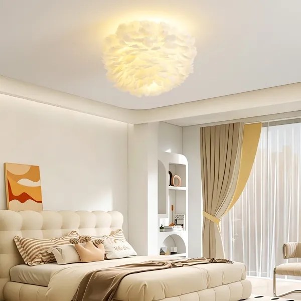 BRILAGI - plafonieră FEATHER 3xE27/40W/230V, Ø 40 cm, albă