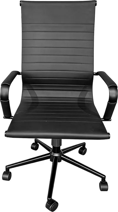 Scaun de birou directorial, Valter, Negru, 55.5x58x118 cm