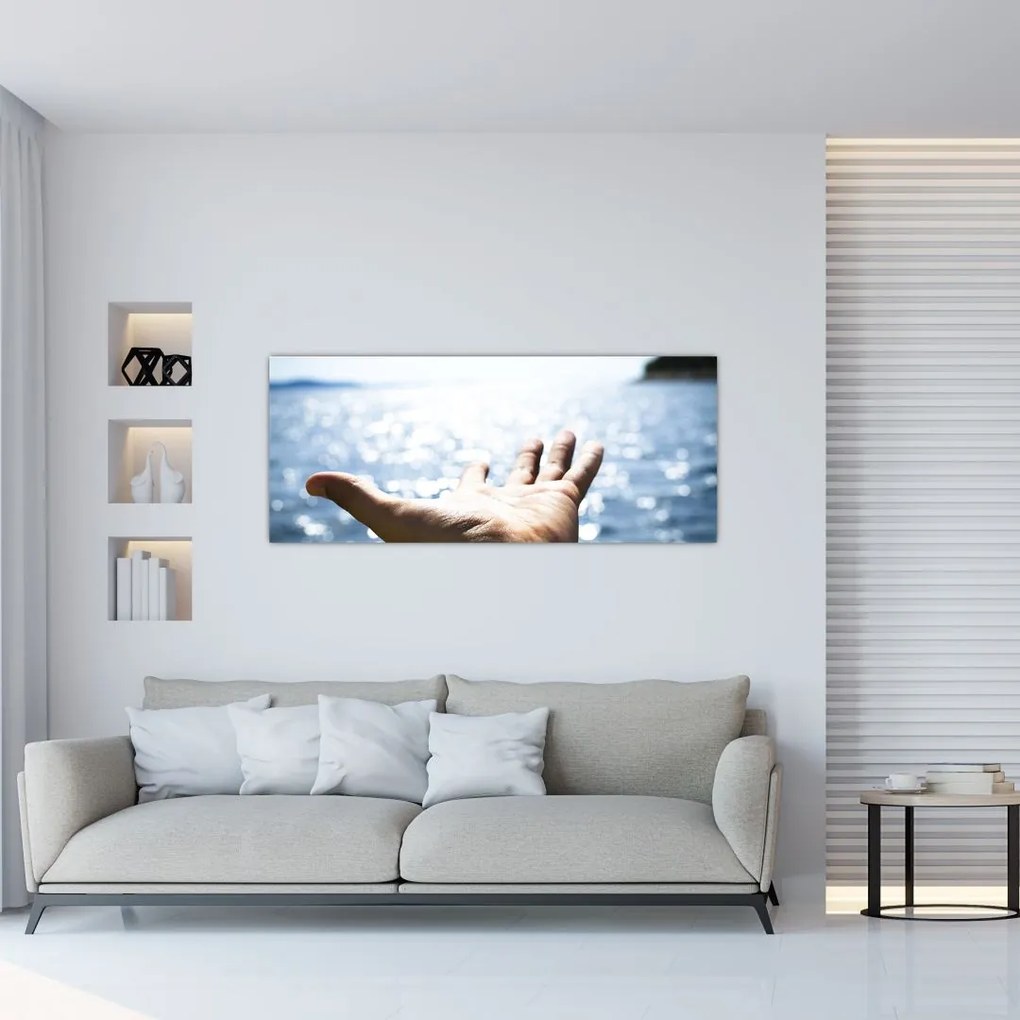 Tabloul cu palma deschisă (120x50 cm)