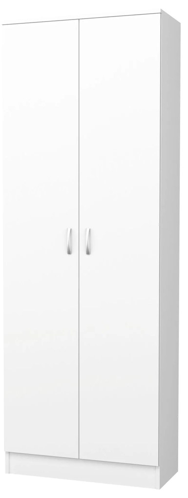 Biblioteca Flint, 2 Usi, Alba, 70 x 32 x 196 cm