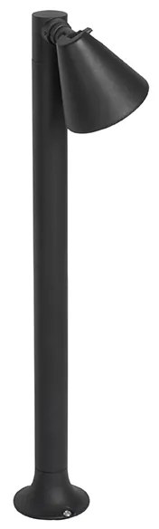 Stâlp modern pentru exterior negru 60 cm IP44 reglabil - Ciara