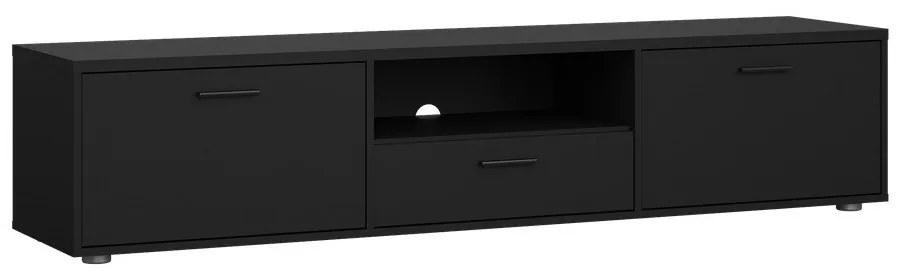 Comodă TV neagră 177x38 cm Media – Tvilum