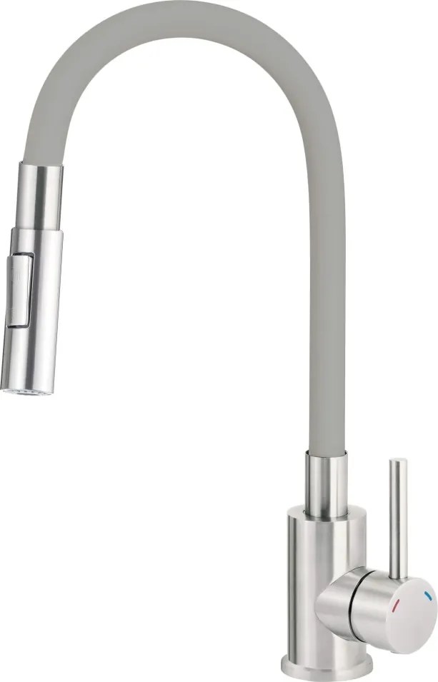 Luno Baterie pentru bucătărie, cu pipă elastică - 2 Funcții Finisaj: Antracit BOC_S740