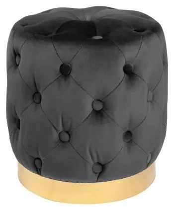 Taburete Modern Barock 35cm, negru/ auriu