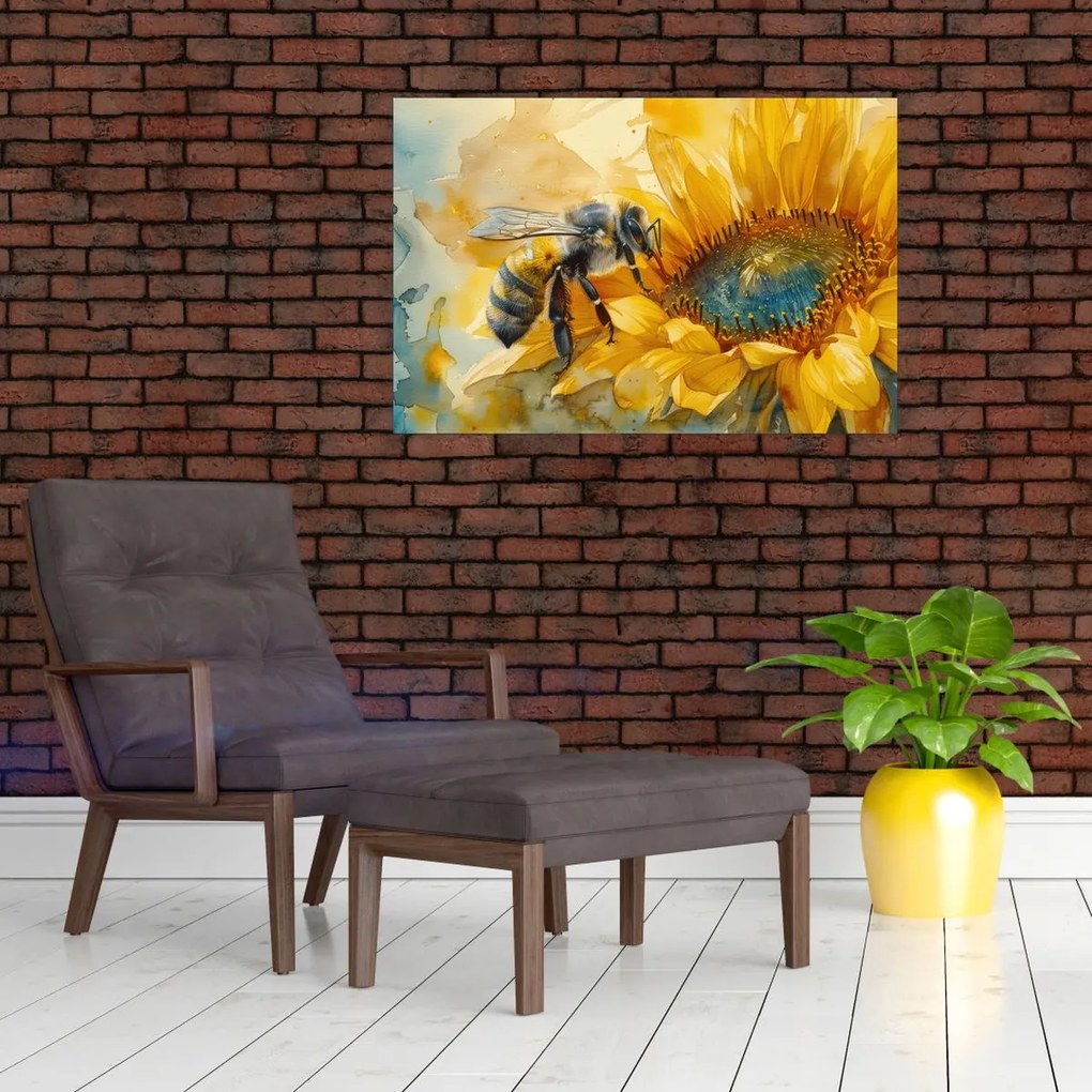 Tablou - Albină, acuarelă (90x60 cm)