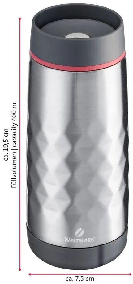 Cană termos gri deschis 400 ml Viva – Westmark