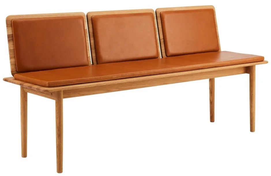 Bancă din piele maro cognac Elba - Hammel Furniture