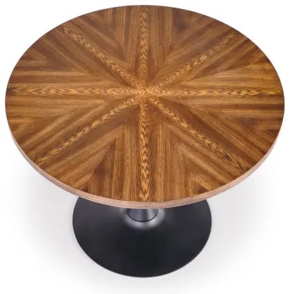 Masă de dining CARMELO, 75 x 100 cm, negru/maro