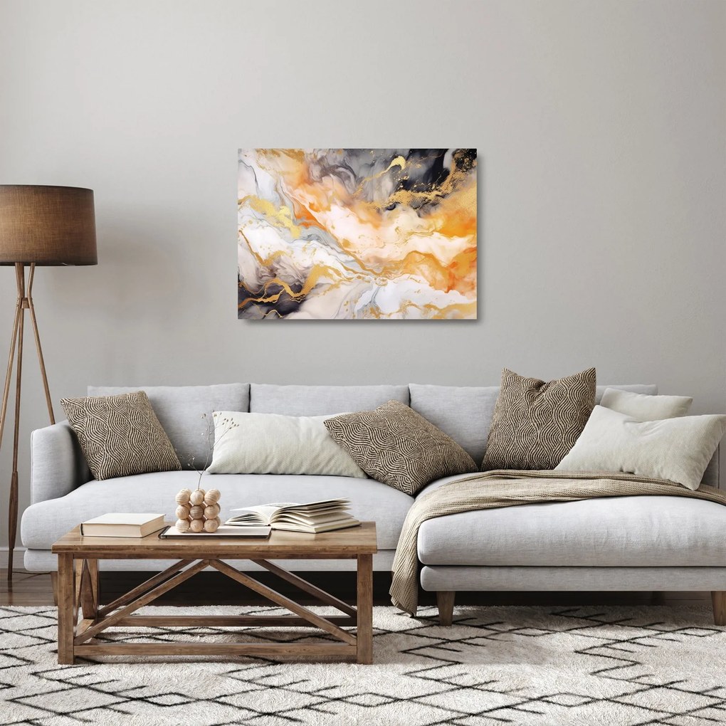 Tablou pe sticlă - Fond marmorat (70x50 cm)