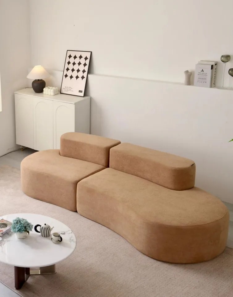 Canapea modulară din spumă cu memorie HD – 200x110x70 cm – design premium și confort inteligent (Culoare: Mustar)