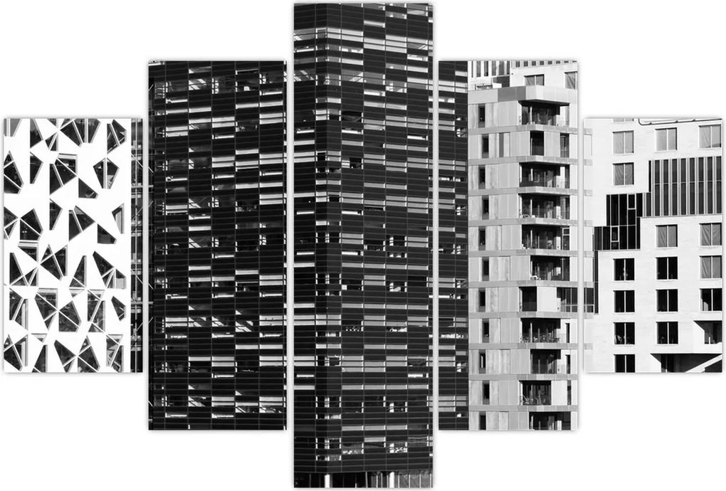 Tablou cu arhitectura alb neagră (150x105 cm)