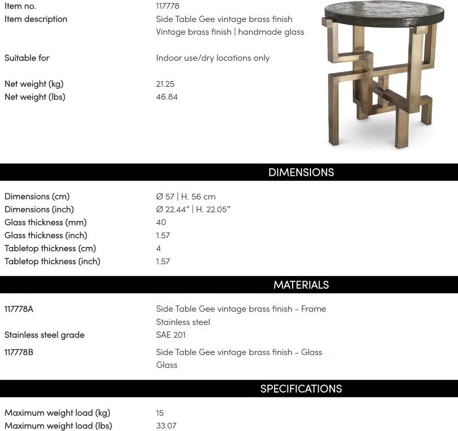 Masuta laterala design LUX Gee