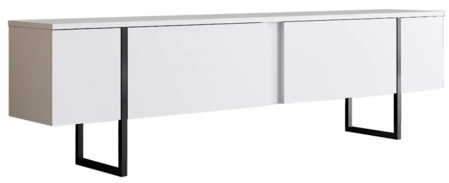 Comoda TV Luxe, Alb / Negru