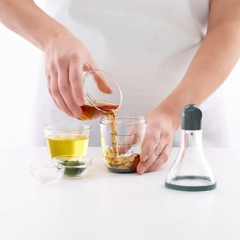 Sticla pentru sosuri/dressing Lekue 1009489, 200 ml, Ø7,2x19,1 cm, Sticla, +4°C/+80°C, Gri