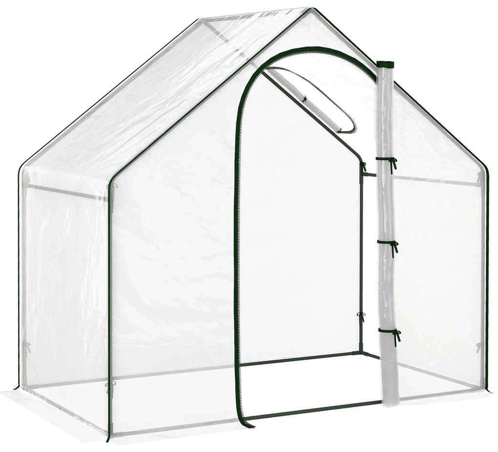 Outsunny sera de gradina, sera din PVC transparent sera pentru plante, legume, fructe 180x105x165 cm | AOSOM RO