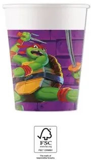 Țestoasele Ninja Purple pahare de hârtie 8 buc 200 ml FSC