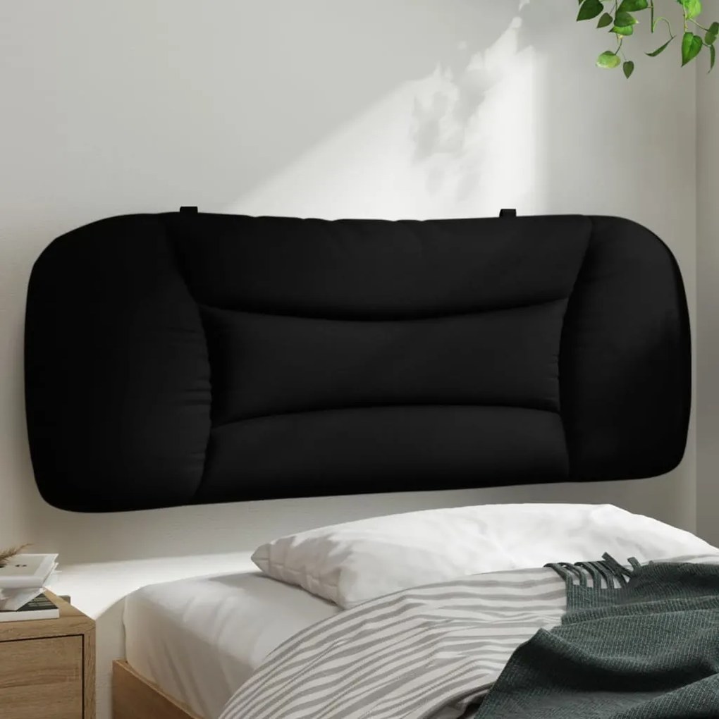 374551 vidaXL Pernă pentru tăblie de pat, negru, 100 cm, material textil