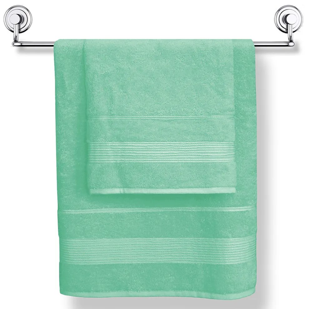 Prosop Moreno menta, material cu fibre de bambus verde 50x90 cm