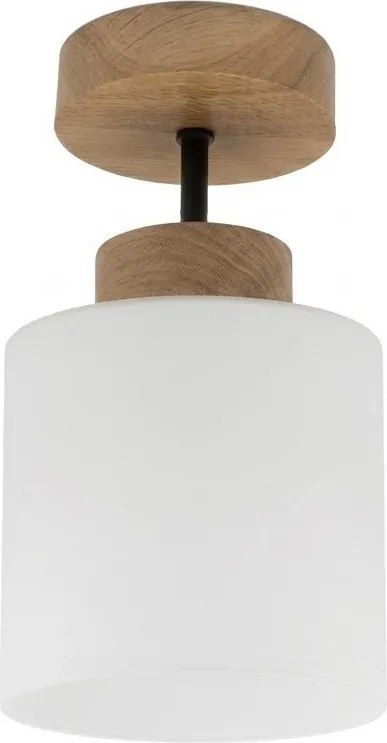 BRILAGI - LED Plafonier aplicat RETRO GLASS 1xE27/60W/230V Ø 10 cm stejar/alb