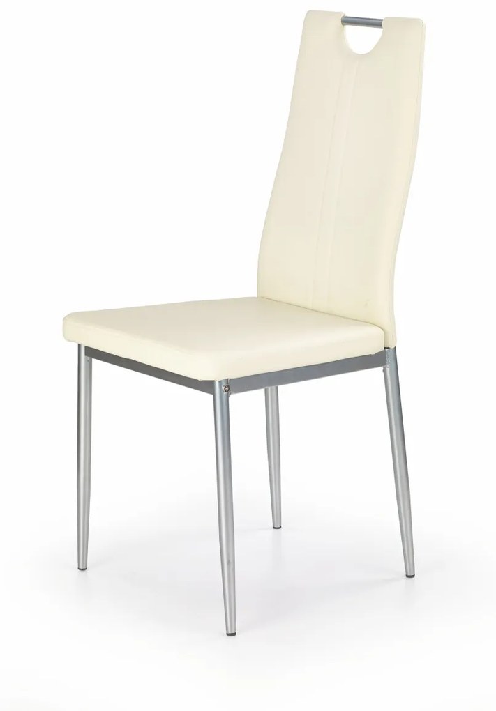 Scaun K202 piele ecologica crem