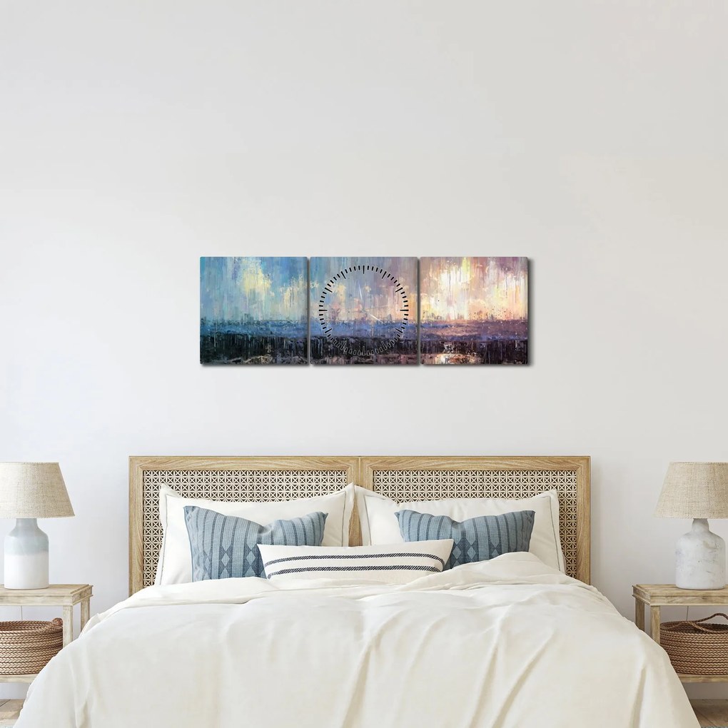 Tablou - Abstract (cu ceas) (90x30 cm)