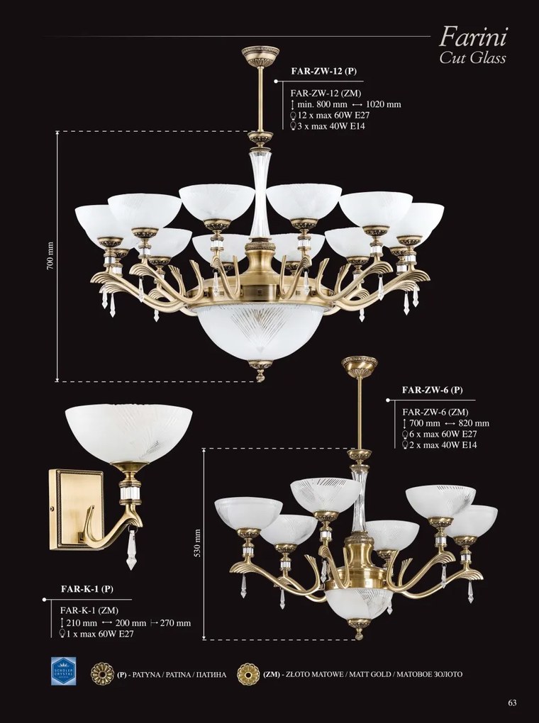 Candelabru 8 brate design clasic realizat manual Farini
