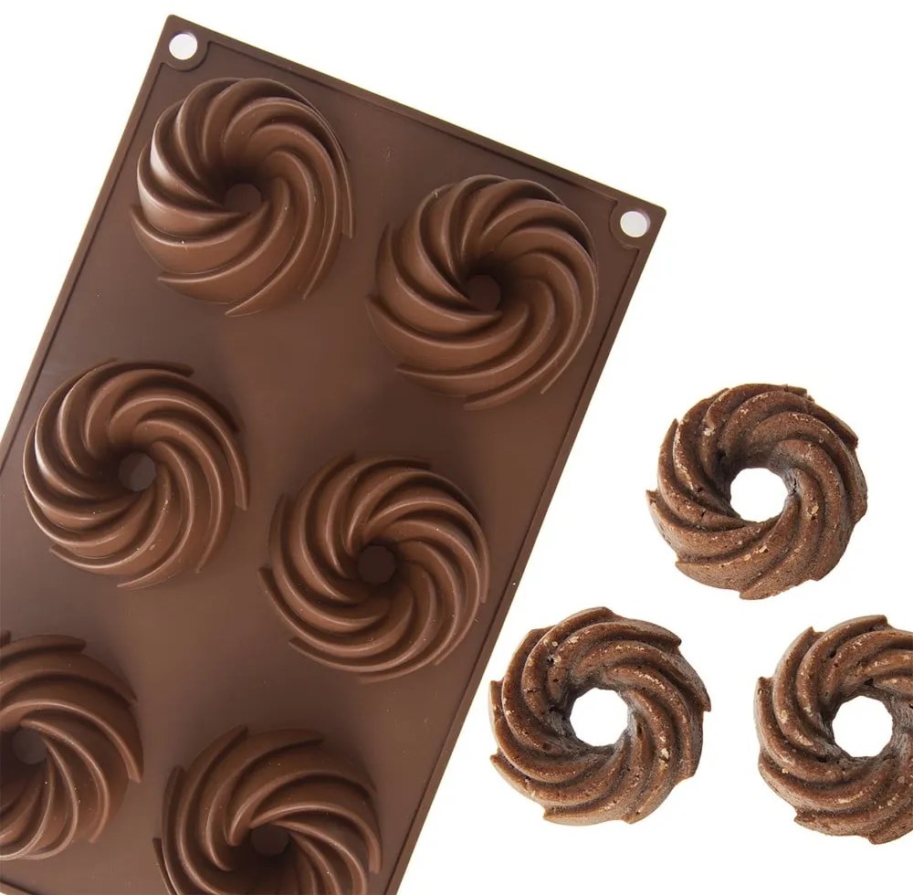 Formă de copt pentru mini-prăjiturele Bundt din silicon 17x28 cm – Orion