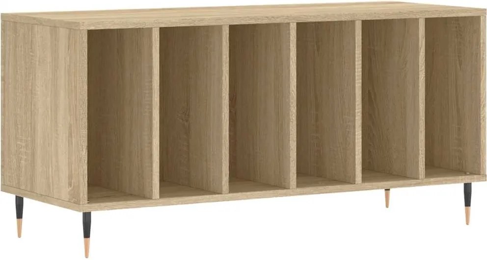 vidaXL Dulap pentru discuri stejar sonoma 100x38x48 cm, lemn prelucrat
