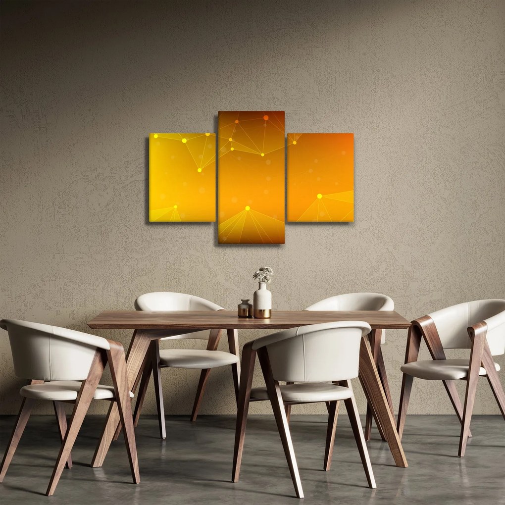 Tabloul abstract galben (90x60 cm)